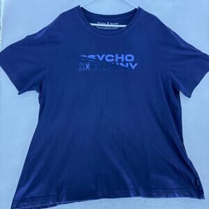 Psycho Bunny Navy Blue Embroidered Logo Pima Cotton T-Shirt Size 2XL